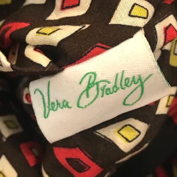 VERA BRADLEY PUCCINI 2008 RETIRED PATTERN PINK & BROWN QUILTED MCM-MOD HANDBAG - Picture 4 of 8